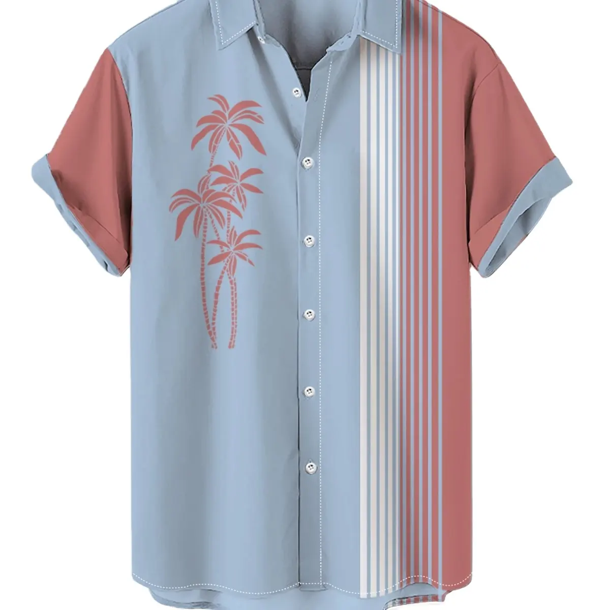 Camiseta personalizada de manga corta para hombre, Camisa estampada de playa para vacaciones de verano