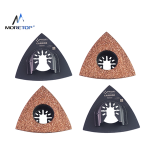 <strong>Oscillating</strong> <strong>Multi</strong> <strong>Tool</strong> 3-1/2 Inch 90mm 6 Holes Hook and Loop Back Triangle Sanding Disc - Product Image 4