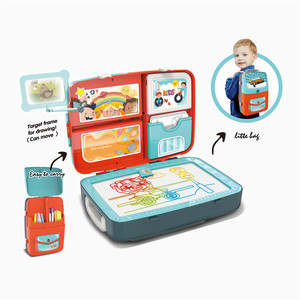 3 in 1 sırt çantası ambalaj yaratıcı boyama oyuncak oyun seti eğitici çocuklar için çizim kurulu yazı seti - Product Image 1