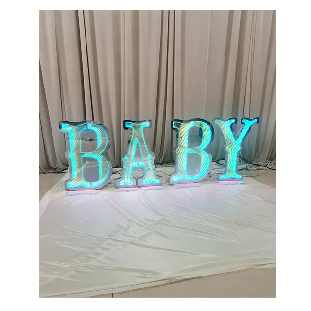 Letras de marquesina de neón RGB para eventos, celebración de escenario, decoración de boda, baby shower, letras de amor, números, decoración, letreros iluminados