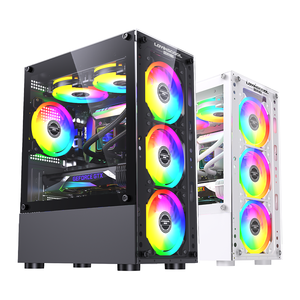 Lovingcool <span class=keywords><strong>2025</strong></span> Double Glowing Circles Factory سعر البيع بالجملة Factory Style New Style Pc Case Mid Tower Gaming <span class=keywords><strong>Computer</strong></span> Case