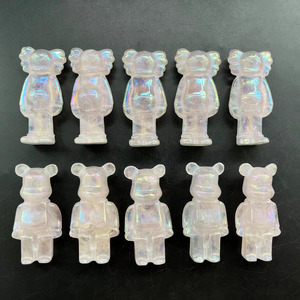 Thiên Thần Tự Nhiên Chất Lượng Cao Arua Rose Quartz Bearbrick Và Kawss Rose Quartz <span class=keywords><strong>Bear</strong></span> Làm Quà Tặng _ XCG - Product Image 1