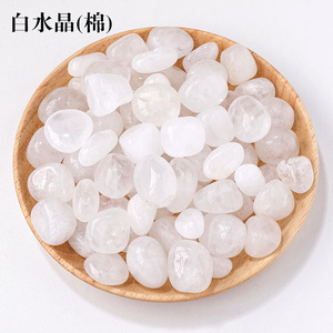 Clear <strong>White</strong> Crystal Bulk Tumbled Polished Irregular Gemstones <strong>Jade</strong> Agate Quartz Stones - Product Image 4