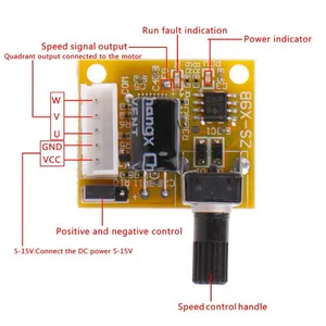 DC 5V-12V 2A 15W fırçasız Motor hız kontrol hiçbir salon BLDC sürücü panosu modülü - Product Image 2