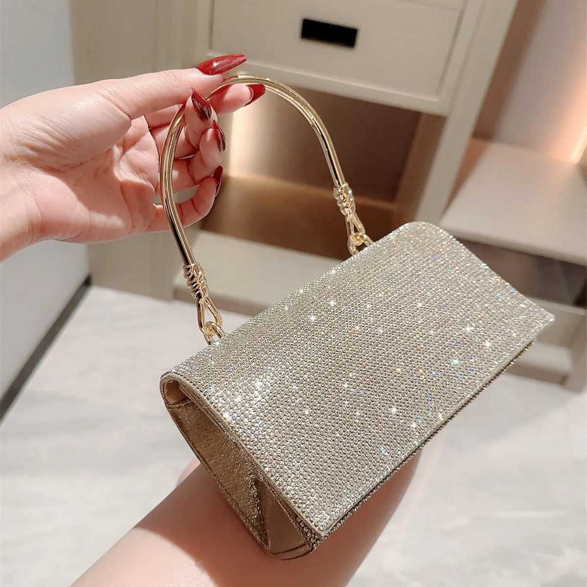 RB35 2023 New Diamond Party Purses Bling Party Evening Bag Crystals Clutch Handbag For Women 2024 new trending bags