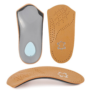 <span class=keywords><strong>Amazon</strong></span> Venda Quente 3/4 Correção de Pé Plano Palmilha De Couro de Látex Esponja de Absorção de Choque Almofada do Calcanhar para a Fascite plantar - Product Image 2