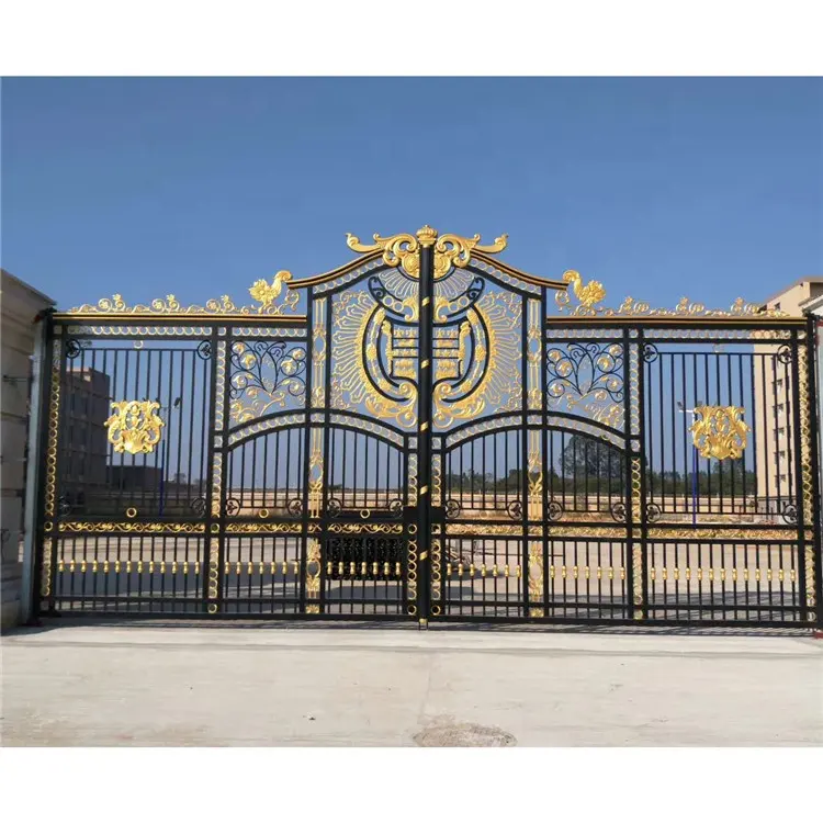 Puertas de hierro forjado y Puerta de Hierro de entrada delantera Doble