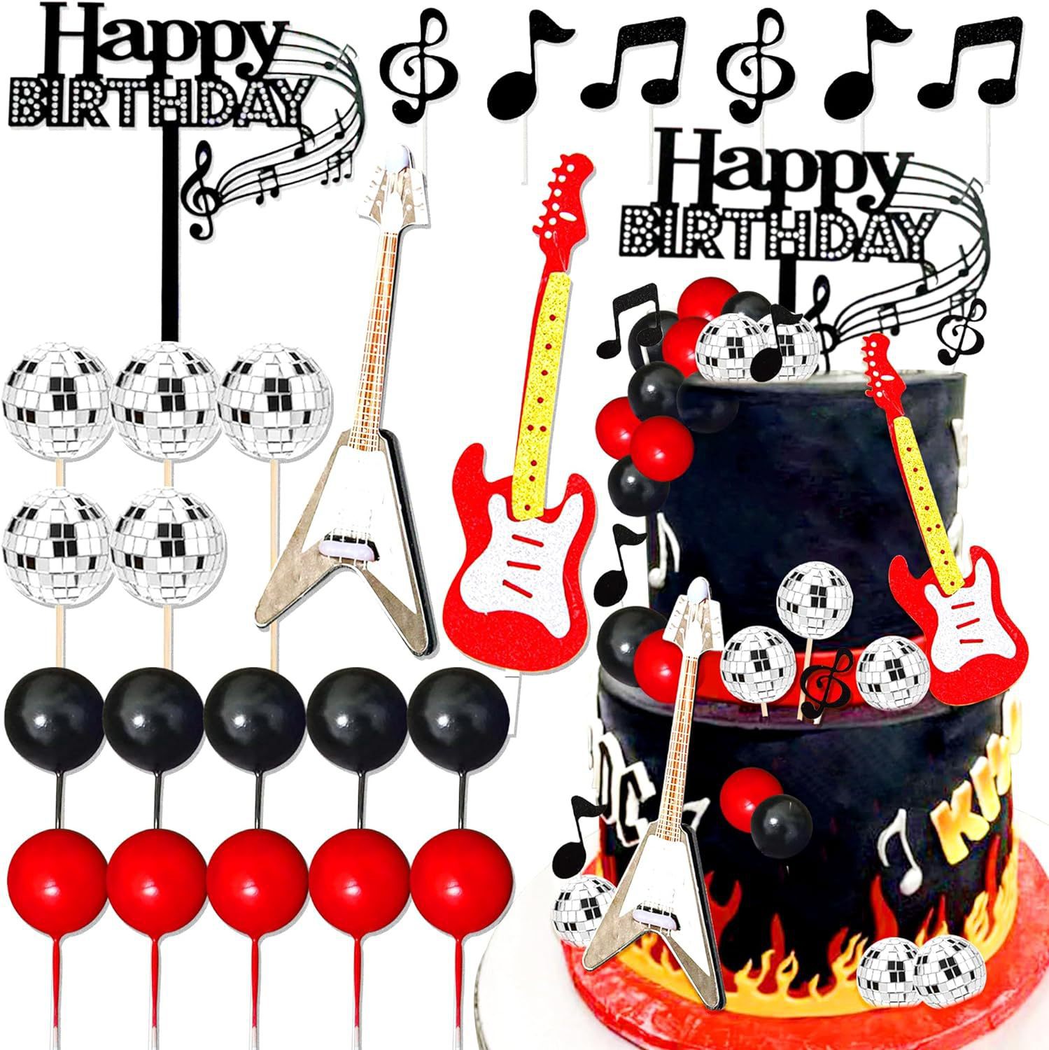 Ensemble de musique rouge/disco