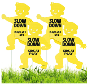 تنبيه مخصص للأطفال علامة أمان في الشوارع لافتات اللعب للأطفال في الحي العاكسة مع علامة تحذير علامة أمان - Product Image 1