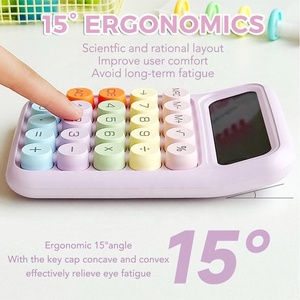 Ins Candy Color Calculadora Pantalla grande Botones mecánicos Dot Keyboard para la escuela y la Oficina - Product Image 6