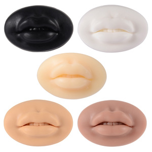 Silicone khuôn mặt mô hình cho hình xăm thủng thực hành con người mũi miệng cơ thể phần hiển thị mũi piercing trang điểm vĩnh viễn phụ kiện - Product Image 4