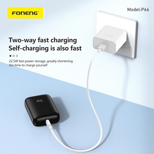 FONENG 10000mAhポータブルパワーバンク22.5W高速充電タイプC入力およびUSB-A出力新しいモデルギフトボックス - Product Image 5