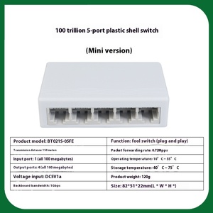 5端口千兆网络交换机分路器集线器专用监控RJ45控制台UTP SNMP QoS 100兆位交换机POE库存可用 - Product Image 2