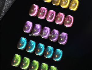 新しいOEM10ml5色スパークルグリッターオーロラブルーティアーズキャットアイネイルアートジェルポリッシュ