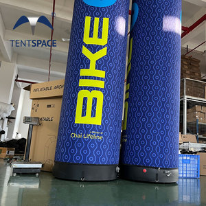 Quảng cáo <span class=keywords><strong>Inflatable</strong></span> cột mang nhãn hiệu <span class=keywords><strong>Inflatable</strong></span> trụ cột Ống bơm hơi với đèn LED cho tổ chức sự kiện - Product Image 5