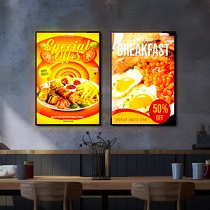 Wholesale <strong>Custom</strong> A4/a3/a2/a1 Led <strong>Poster</strong> <strong>Frame</strong> Menu Board Slim Advertising Light Boxes of Led Light Box - Product Image 5