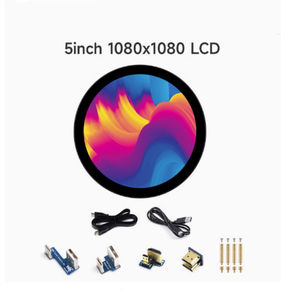 Schermo tattile capacitivo rotondo da 5 pollici Raspberry PI 5/Nvidia HD-MI display smart home - Product Image 2