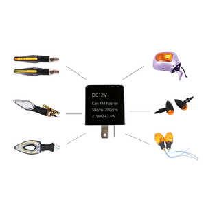 รีเลย์ไฟกะพริบ LED มอเตอร์ไซค์ปรับความถี่ได้ไฟกะพริบสี่เหลี่ยมไฟรถจักรยานยนต์ LED สัญญาณไฟเลี้ยว12V แฟลช - Product Image 6