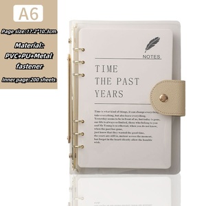 Bloc de notas de oficina portátil personalizado A6, cuaderno de hojas sueltas de alta apariencia, cubierta de PVC transparente extraíble, diseño Simple - Product Image 1