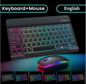 2025A Wireless Mini BT Keyboard and Mouse Combo RGB retroiluminado para IOS Android para Windows Tablet Smart Phone - Product Image 4
