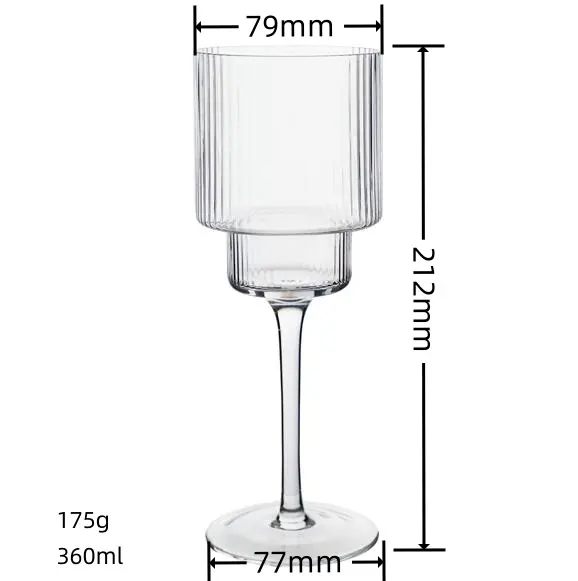 2024 NEUES Design Werksverkauf 12 Unzen handgeblasener Stiel Weinglas