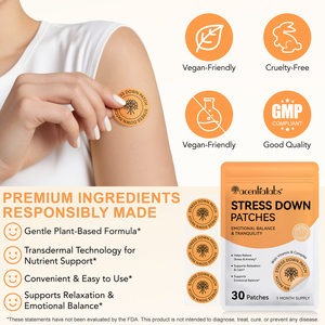 Acentiallabs 30 عدد رقعة تخفيف التوتر علامة خاصة التوازن العاطفي دعم الاسترخاء تخفيف التوتر أسفل بقع للبالغين - Product Image 6