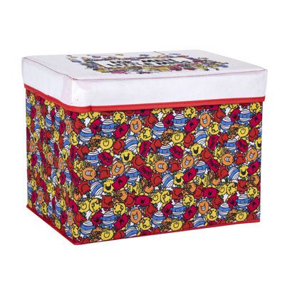 China Square fabric printed design Storage Ottoman square ottoman printed stool