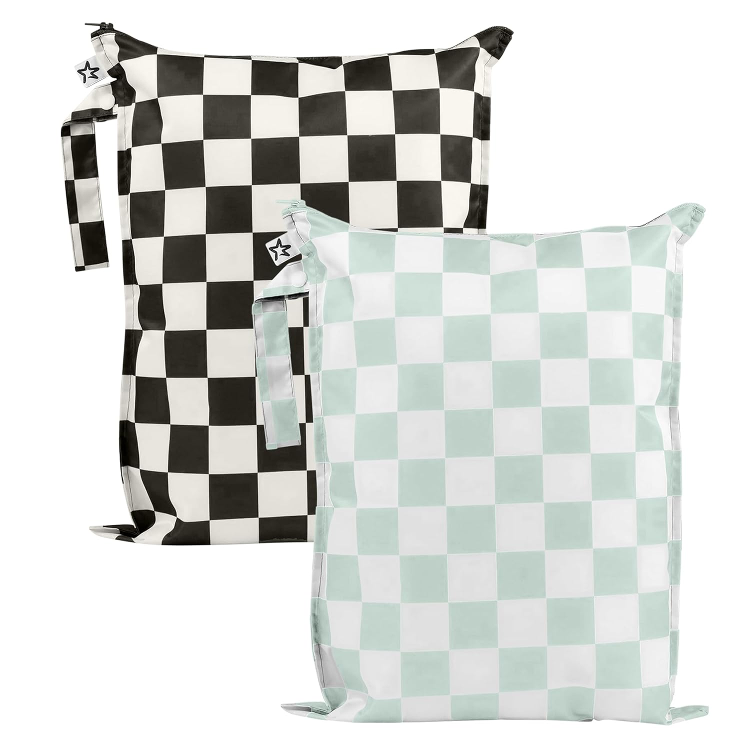 Lot de 2 damiers noir-vert