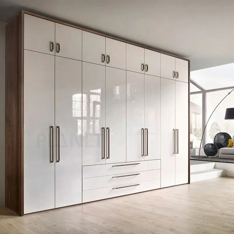 Factory Modern Wardrobe Storage Cabinet individual Closet Bedroom Furniture customized High gloss wardrobe cabinet
