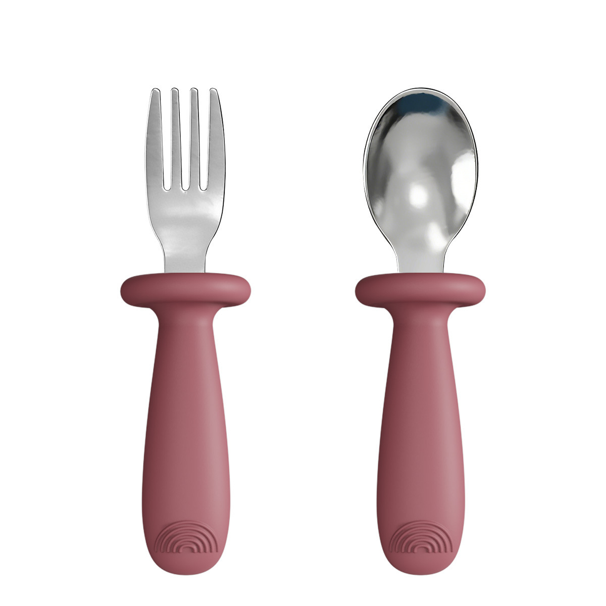 Rojo intenso - tenedor + cuchara