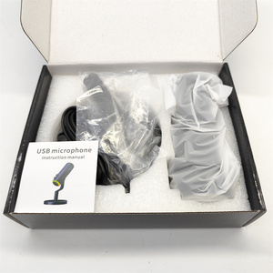 ゲインボタンプラグアンドプレイコンデンサーコンピューターPCラップトップMIC for Play Station Gaming StreamingMICを備えたUSBデスクトップマイク - Product Image 5