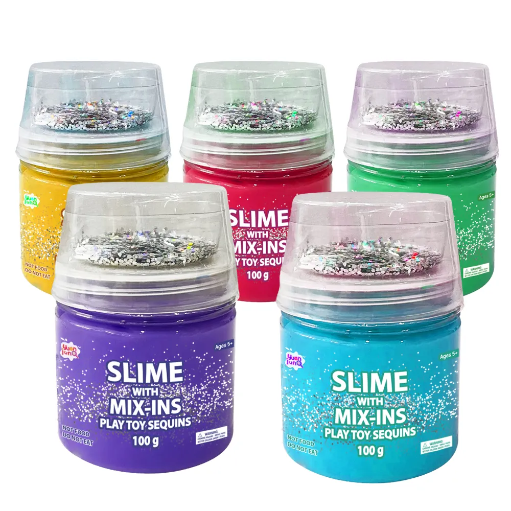 Diy Educatieve Kleurrijke 100G Crystal Modder Slijm Vat Kinderen Slijm Kit Met Mix-Ins Spelen Speelgoed Pailletten