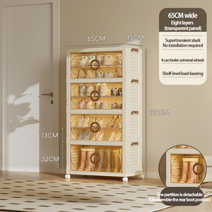 Large-Capacity Transparent Foldable Multi-Layer Shoe Rack Storage Cabinet Simple Modern Dust-Proof Snack <strong>Bin</strong> Storage Boxes <strong>Bins</strong> - Product Image 6