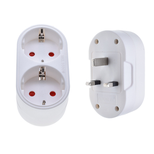 Deklanşör tipi ile 2 Gang seyahat adaptörü-F E Schuko soket fiş ev kullanımı için uzatma 2 yolları duvar soket adaptörü - Product Image 5