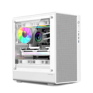 Hurricane Beast Black Side Estructura dividida transparente con placa base pequeña, computadora para juegos, estuche vacío de escritorio - Product Image 5