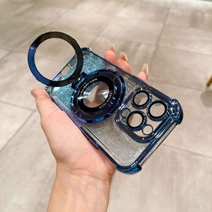 高级Bling勾配磁気電話ケースIphone16E 15 14 Pro Maxトランスペアレントスタンド付き4コーナー耐衝撃性ハードカバー - Product Image 5