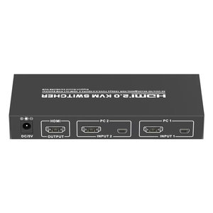 4K @ 60Hz HDCP 2X1 HDMI KVM Switch con USB3.0 Hub HDMI USB KVM Switch para 2PC Monitor de computadora Teclado Ratón Control de impresora