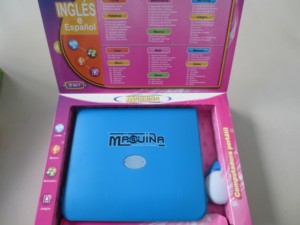 Istruzione bambini laptop schermo a LED inglese spagnolo macchina per l'apprendimento della lingua computer giocattoli educativi precoci Tablet