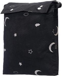 Portable Baby-Kids Travel Window Blackout Curtain Shade <strong>with</strong> Suction <strong>Cups</strong> - 50&quot; X 78&quot;, Moon &amp; Stars
