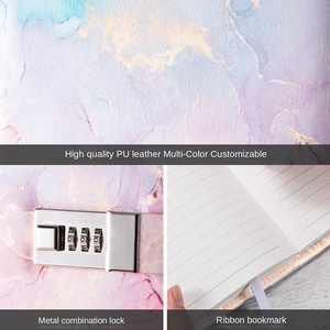 Benutzer definierte gedruckte A5/A6 PU Leder monatliche Agenda Wochen planer Lock Dairy Coloured Index Tab Divider Tagebuch Notizbuch für Geschenk - Product Image 5