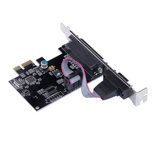 Customized 1 Series <strong>PCI</strong>-E1 Adapter Card 1S+1P with 25PIN Parallel Port and 9PIN Serial Port Computer Accessories - Product Image 4