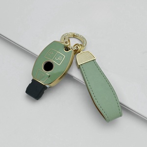 2021NEW Gold Edge TPU for Mercedes <strong>Key</strong> Case Cover Auto Shell for Mercedes Benz <strong>W203</strong> W204 W211 CLK C180 E200 AMG C E S Class