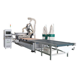 Enrutador CNC de anidación automática, máquina cortadora de madera 1325 con sistema de descarga automática para hacer puertas de armario de cocina y madera - Product Image 1