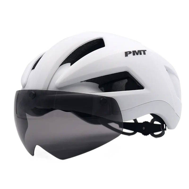 PMT Bicicleta Capacete Racing Road MTB Bike Hat Com Ciclismo Óculos Pneumático Integrado Aerodinâmica Vento Respirável Homens Mulheres