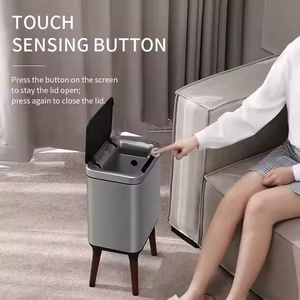 Yy paslanmaz 9/12L hareket algılanan Can çöp tenekesi banyo için akıllı otomatik çöp siyah çöp kutusu çöp akıllı çöp kutuları - Product Image 4