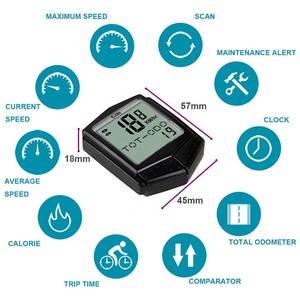 Nuevo anuncio Multifuncional ejercicio inalámbrico LCD velocímetro bicicleta ordenador - Product Image 2