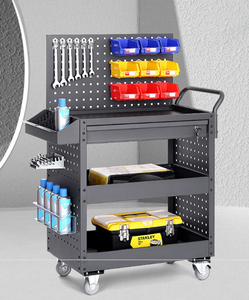 Ucuz atölye garaj metal takım dolabı/alet arabası/takım arabası kolu ve tekerlekler 3 alıcılar - Product Image 2