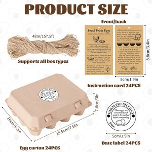 6/12 di động sinh thái thân thiện trứng hộp carton bao bì giấy bột giấy gà trứng khay các tông Giấy Chủ container cho tủ lạnh - Product Image 5