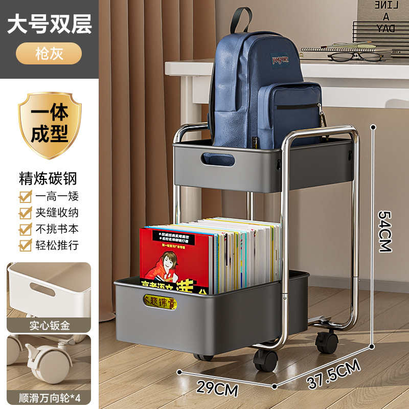 Grand porte-sac à dos de style pistolet gris bronze à double couche