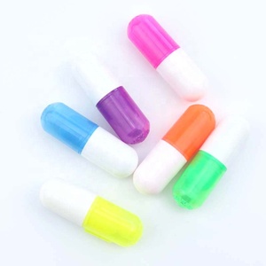 药丸形状迷你荧光笔马克笔带帽工人平稳 - Product Image 1